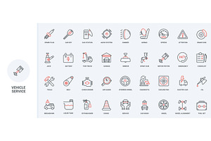 Garage car maintenance service icons, an Object Illustration by Lemberg Vector