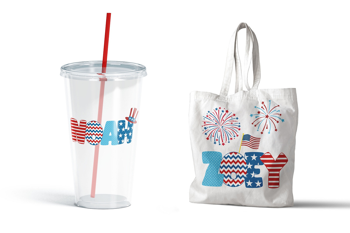 Patriotic Alphabet Letters, an Object Illustration by Huckleberry Hearts (Photo 2 of 4)