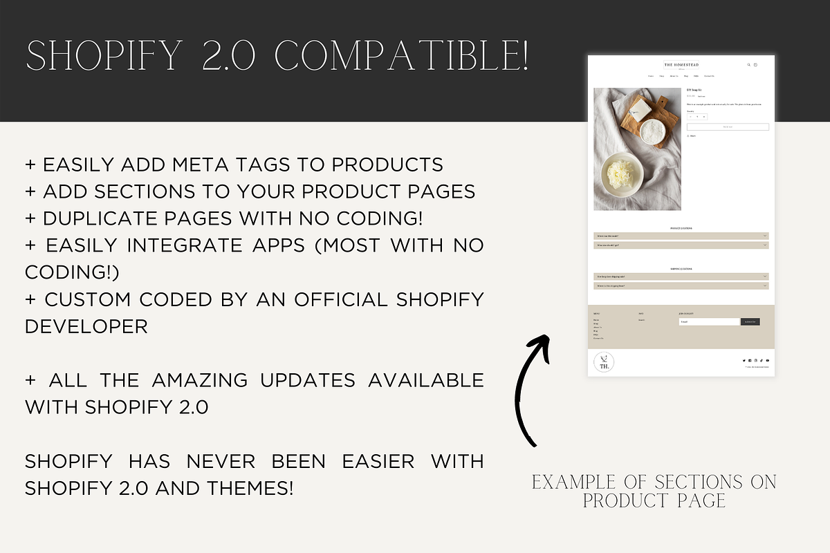 Shopify Theme | The Homestead, a Templates & Theme by Easy Website Themes (Photo 5 of 6)