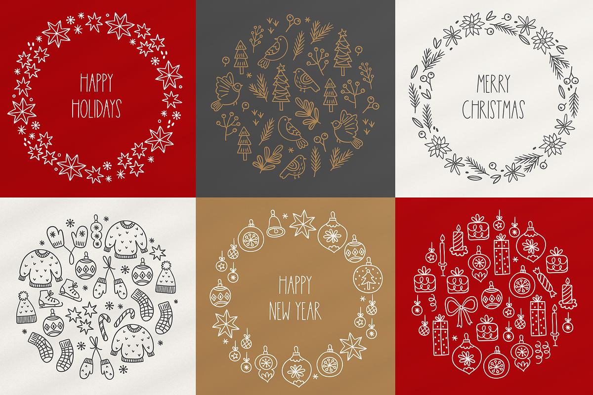 Vintage Christmas - Hand Drawn Kit, a Seasonal Illustration by miumiu (Photo 11 of 15)