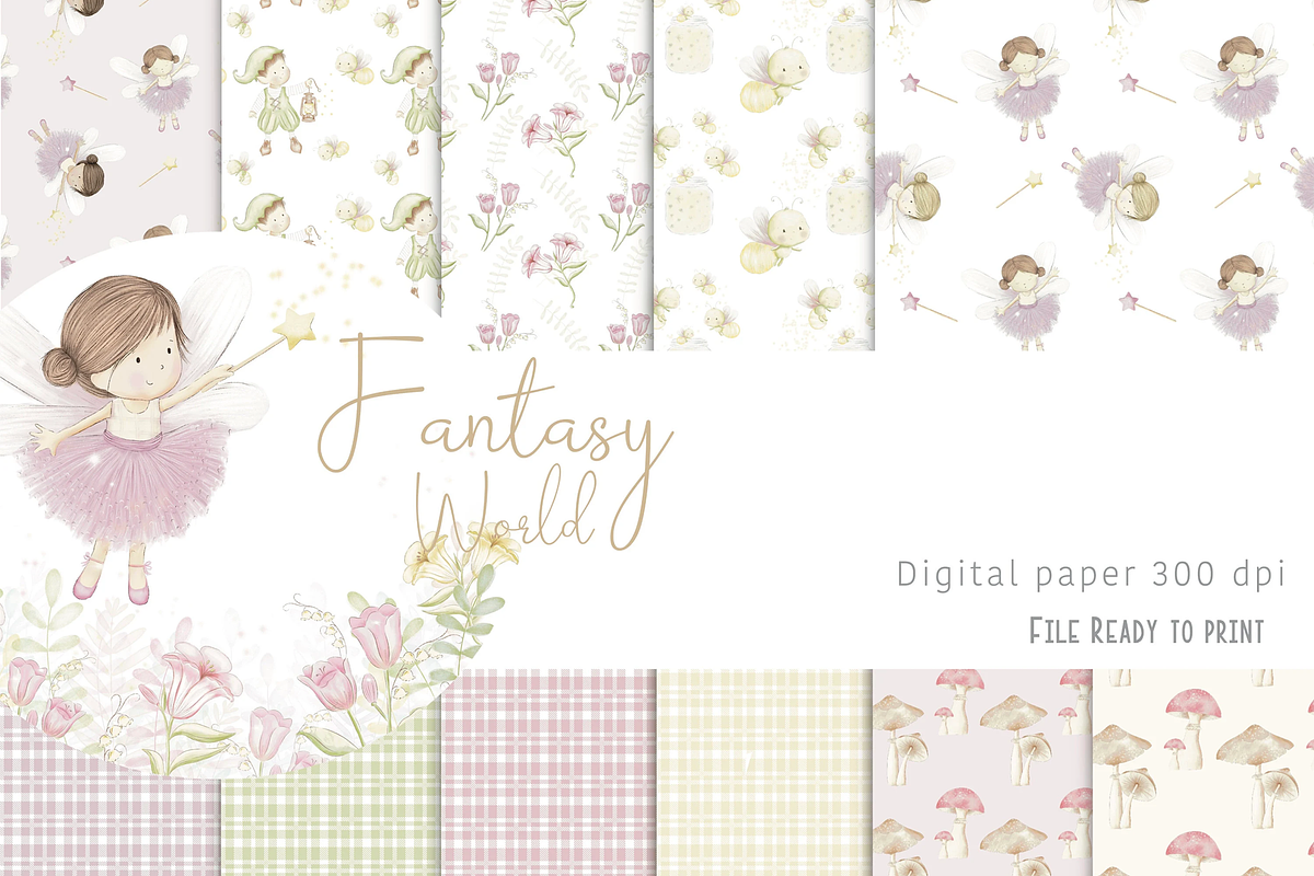 Fantasy world - fairy garden, an Illustration by Lolytop Studio (Photo 1 of 4)