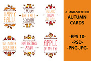 6 autumn cards, a Decorative Illustration by AV Design (Thumbnail 2 of 3)