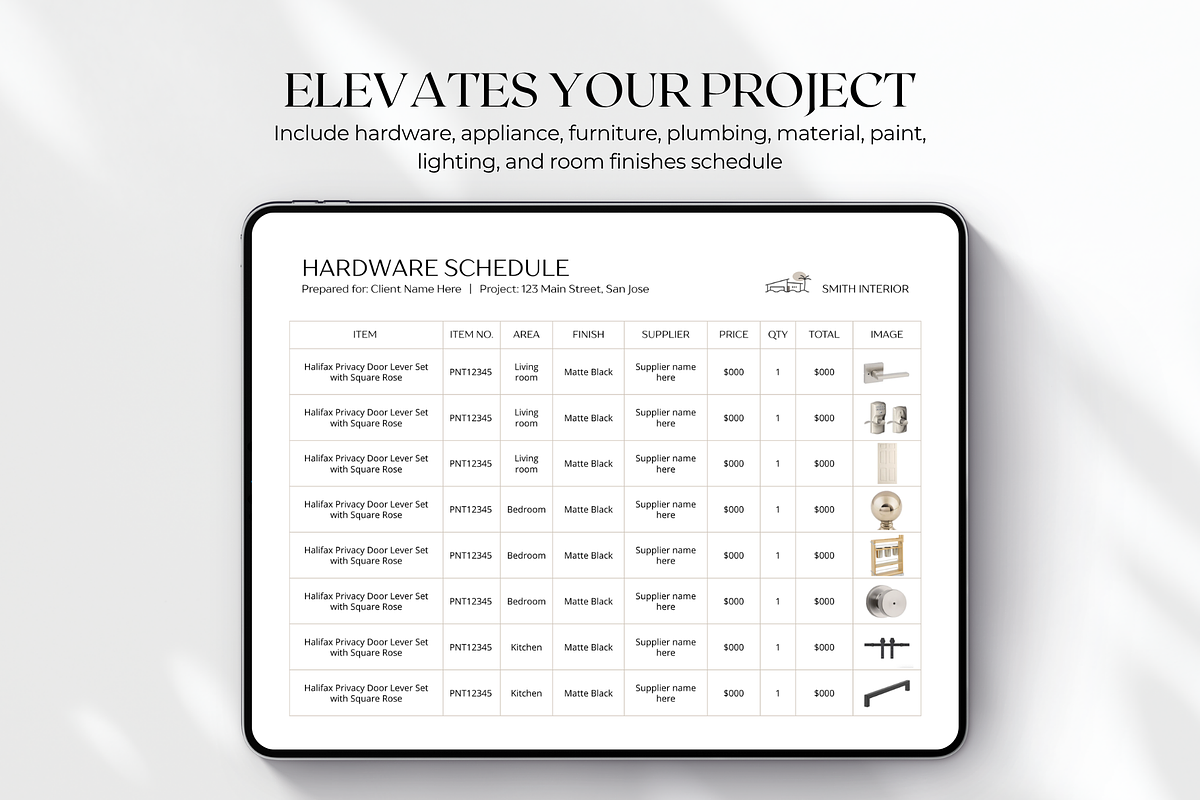 Interior Design FF&E Schedule, a Presentation Template by ShopRShop (Photo 4 of 9)
