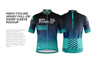 Men's Cyling Jersey Mockup