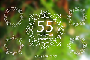 55 decorative monogram templates