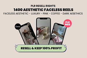 1400 Reels Social Media MRR PLR, a Social Media Template by Design By Hira