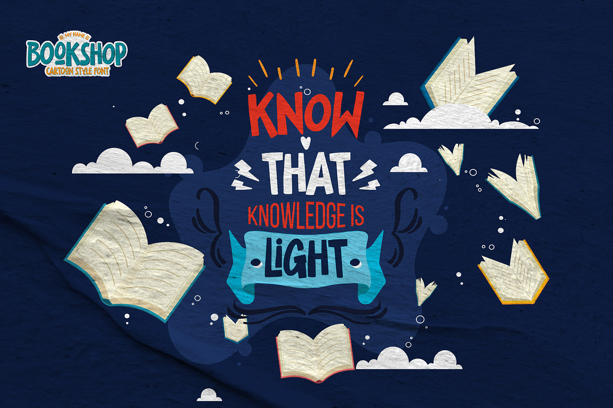 Bookshop - Cartoon Style Font, a Sans Serif Font by Gassstype (Photo 4 of 9)