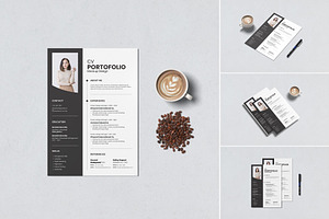 Portofolio CV Resume A4 Paper Mockup