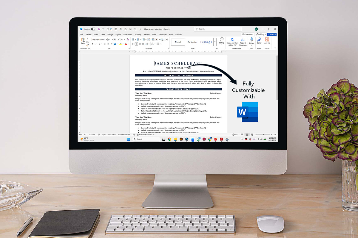Modern ATS Resume Template in word, a Resume Template by Design_Xlab (Photo 4 of 10)
