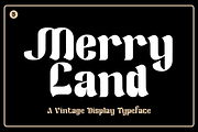 Merry Land Vintage Display, a Serif Font by Rasgood (Thumbnail 1 of 6)