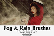 Fog & Rain Brushes & Overlays, a Brush Add-On by MarieMcKennaDesigns (Thumbnail 1 of 4)