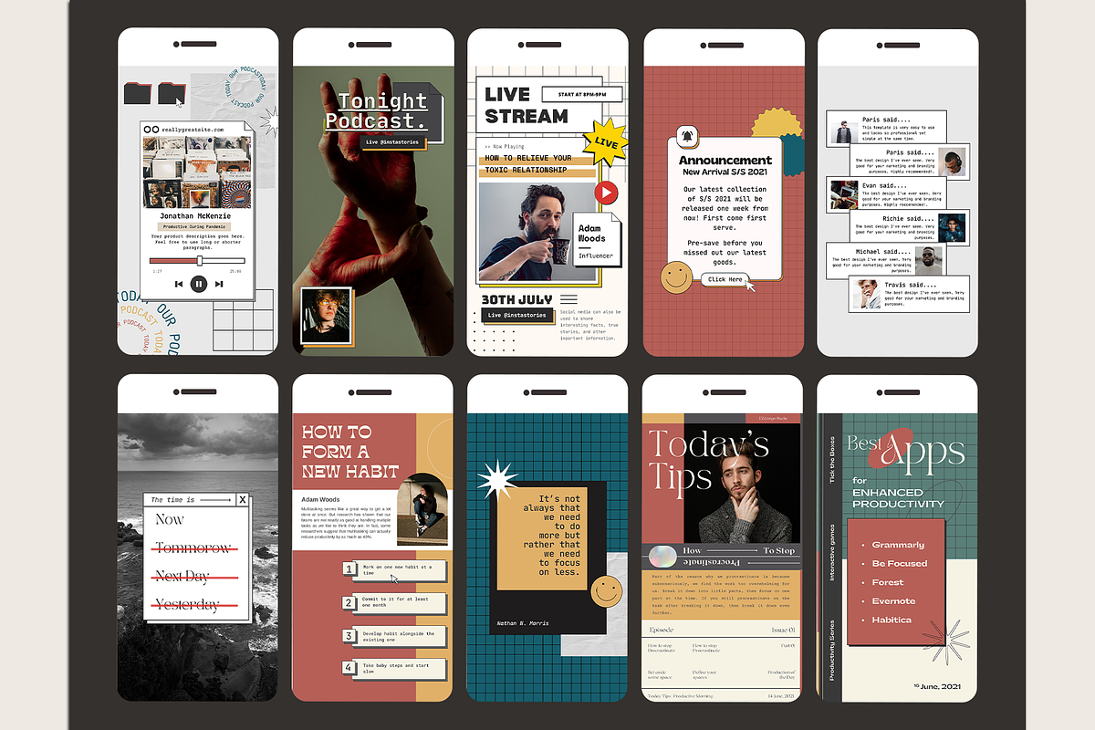 Instagram Engagement Retro CANVA, a Social Media Template by Analogi Studio (Photo 21 of 24)