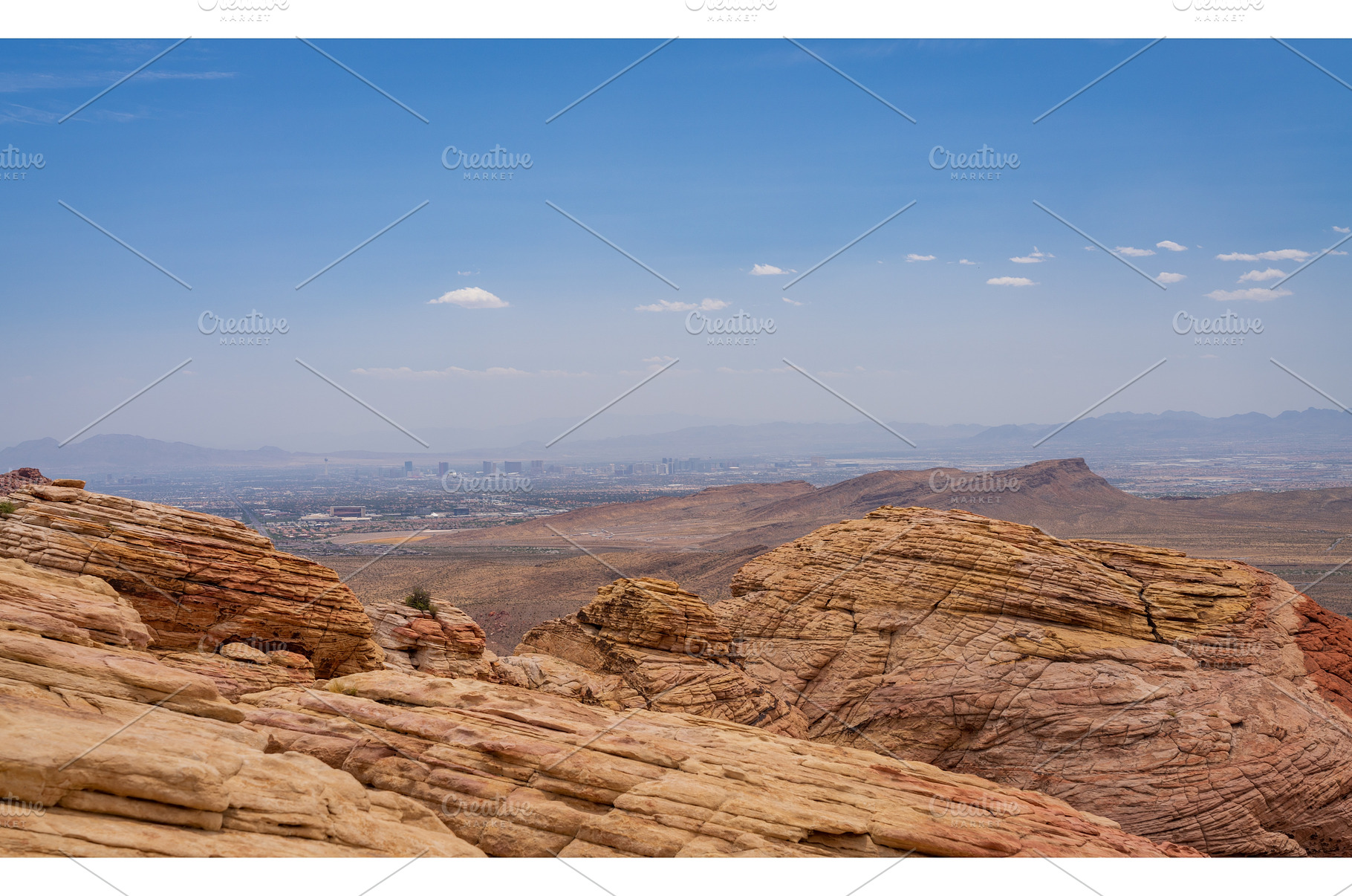 Las Vegas valley at end of Calico, a Nature Photo by Backyard Stock