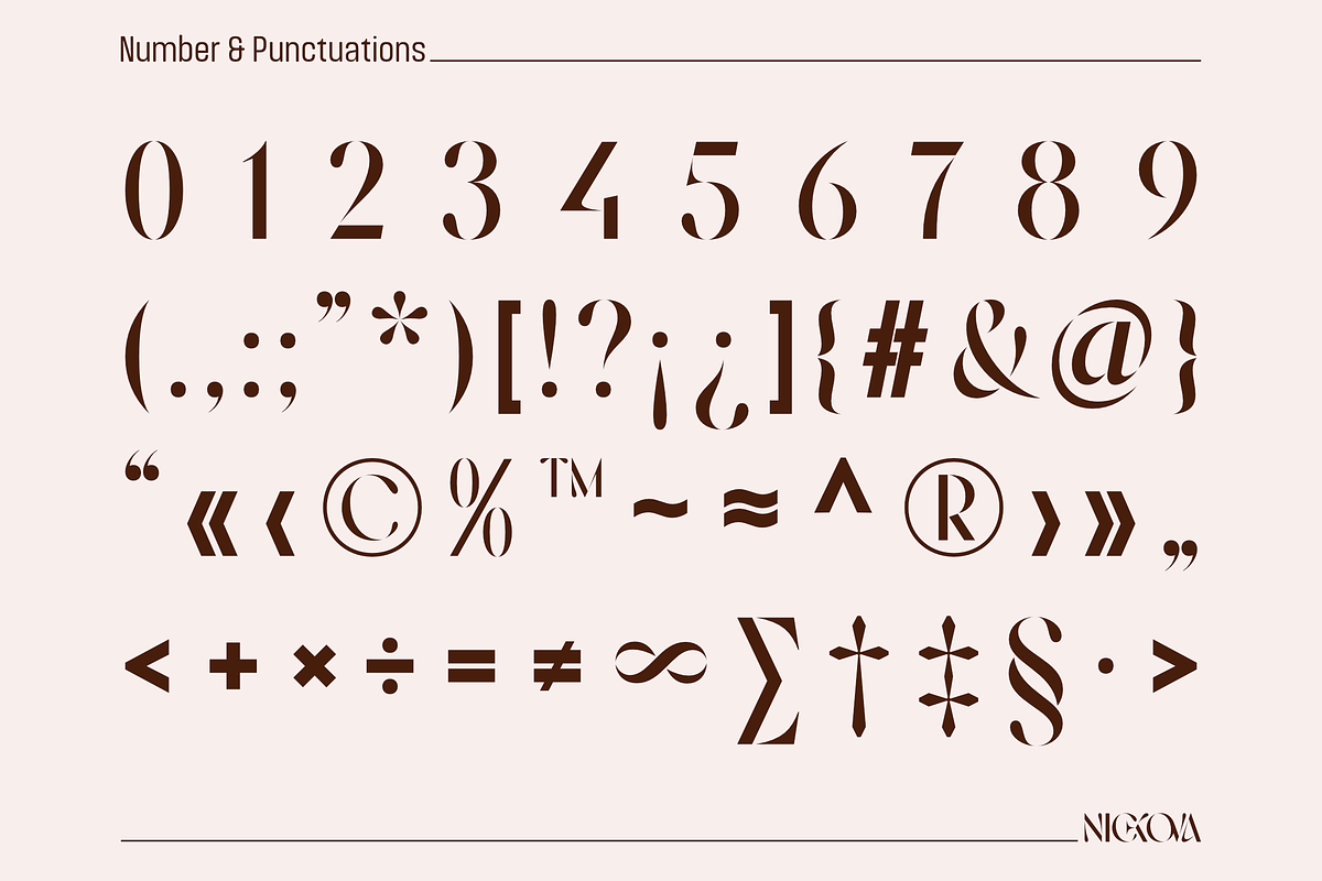 Nickova - Elegant Stencil Sans, a Sans Serif Font by Sign Studio (Photo 15 of 15)