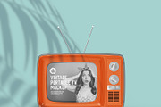 Vintage Portable TV with Old Video E, a Product Mockup by OneVectorStock (Thumbnail 8 of 19)