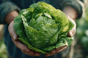 Gardener with fresh lettuce, a Photo by Beautiful things