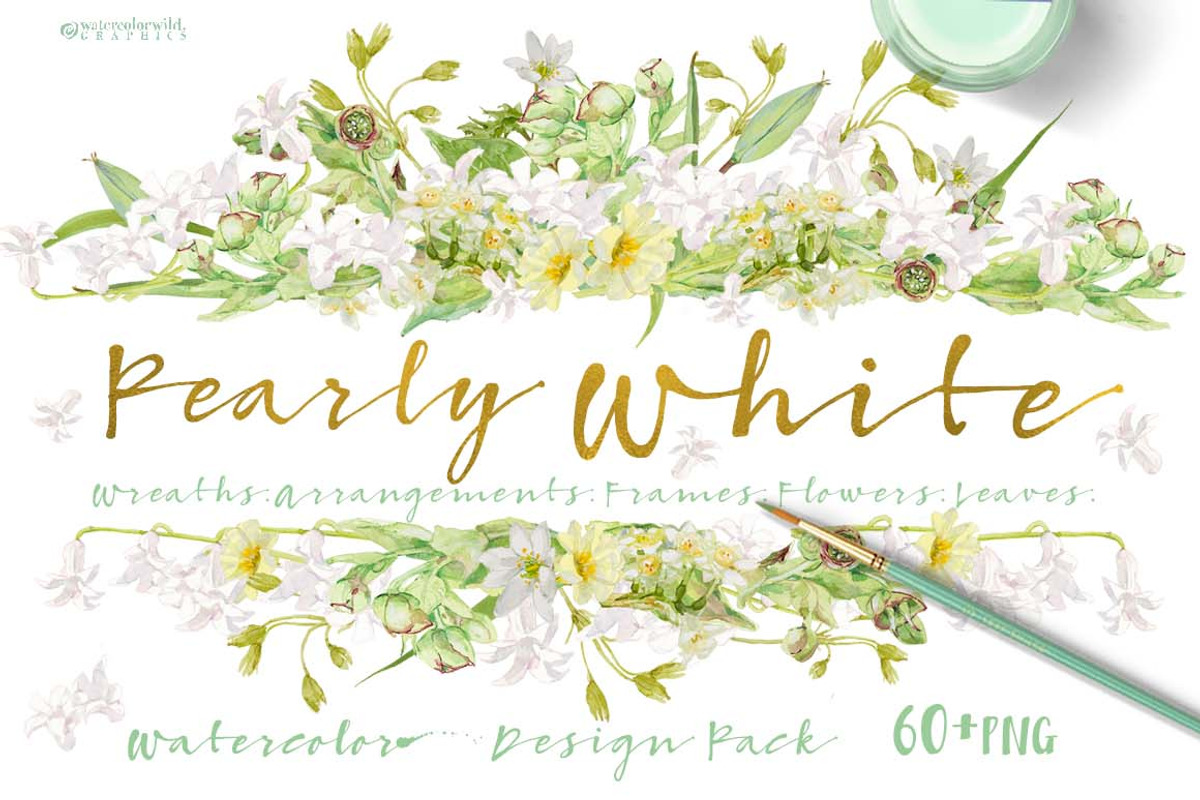 Pearly White-Design Pack, an Illustration by watercolorwild.graphics (Photo 1 of 8)