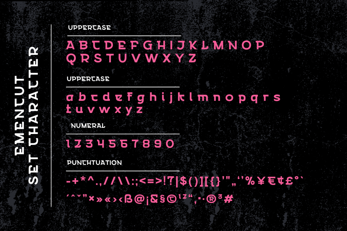 Emencut, a Sans Serif Font by twinstd (Photo 10 of 13)