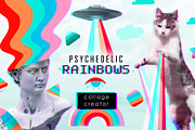 Psychedelic rainbows collage creator, an Object Graphic by LaVika (Thumbnail 1 of 9)