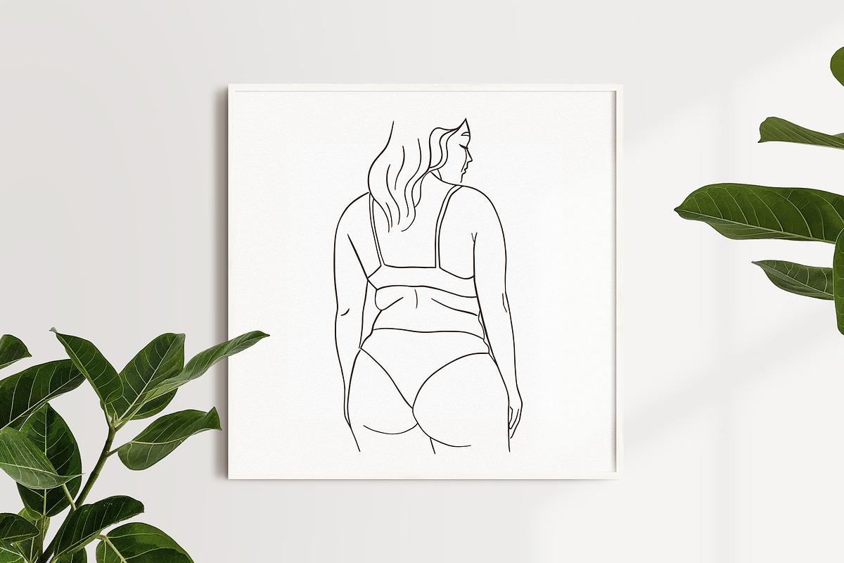 Body Positive Line Art Collection, a Healthcare Illustration by mejorana (Photo 9 of 10)
