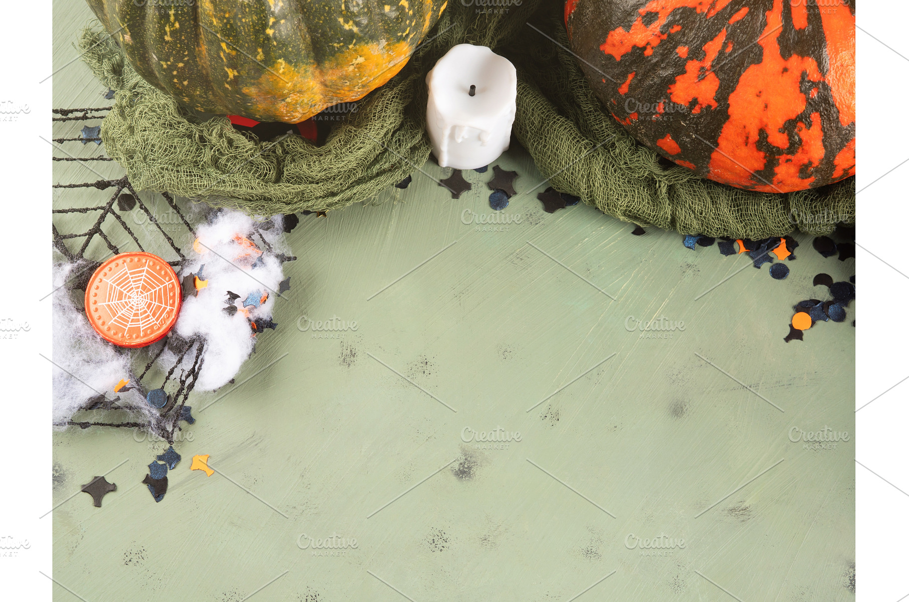 Halloween green frame background, a Holiday Photo by Lifemorning