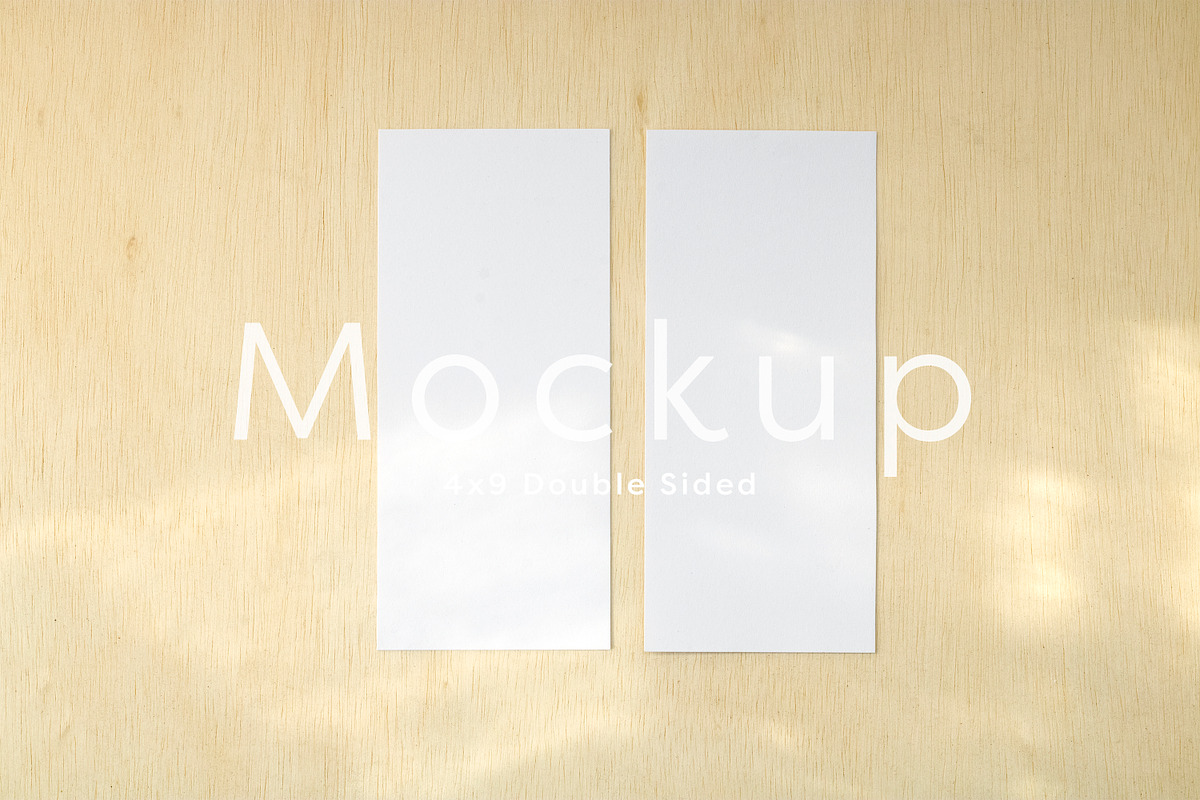 Simple 4x9 Wedding Menu Mockup, a Print Template by ILLONA GRAPHICS (Photo 1 of 5)