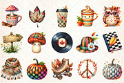 Funky Autumn Clipart, an Illustration by Rose Art (Thumbnail 2 of 7)