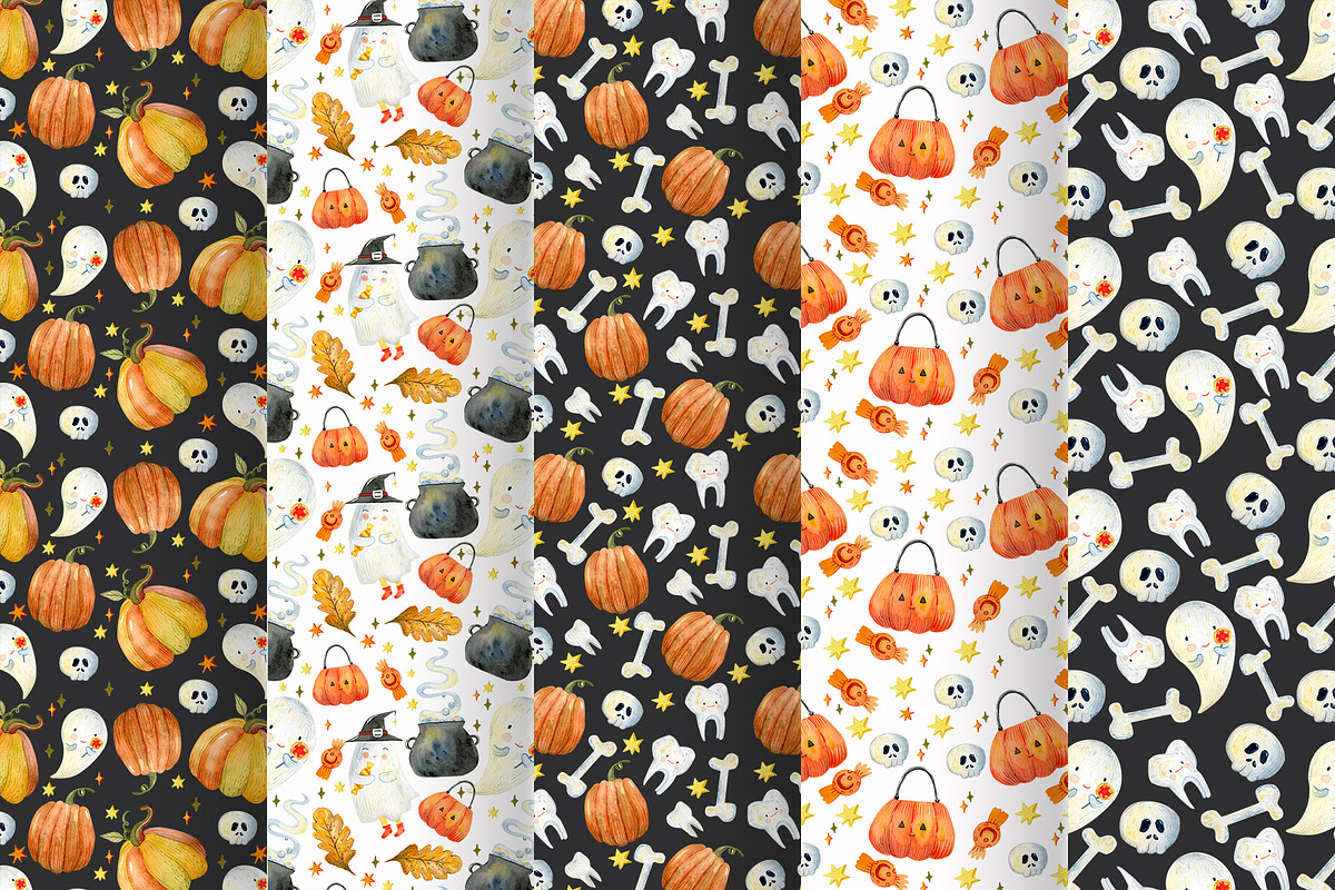 Magic Halloween Watercolor Set, an Object Illustration by annasokol_ (Photo 6 of 8)