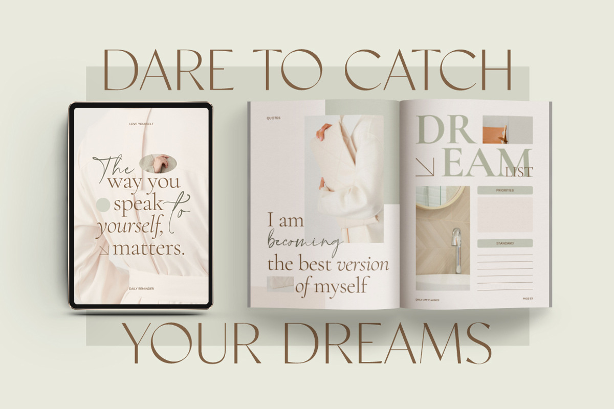 Planner 2024 Self-Growth CANVA PS, a Magazine Template by Eviory (Photo 14 of 27)