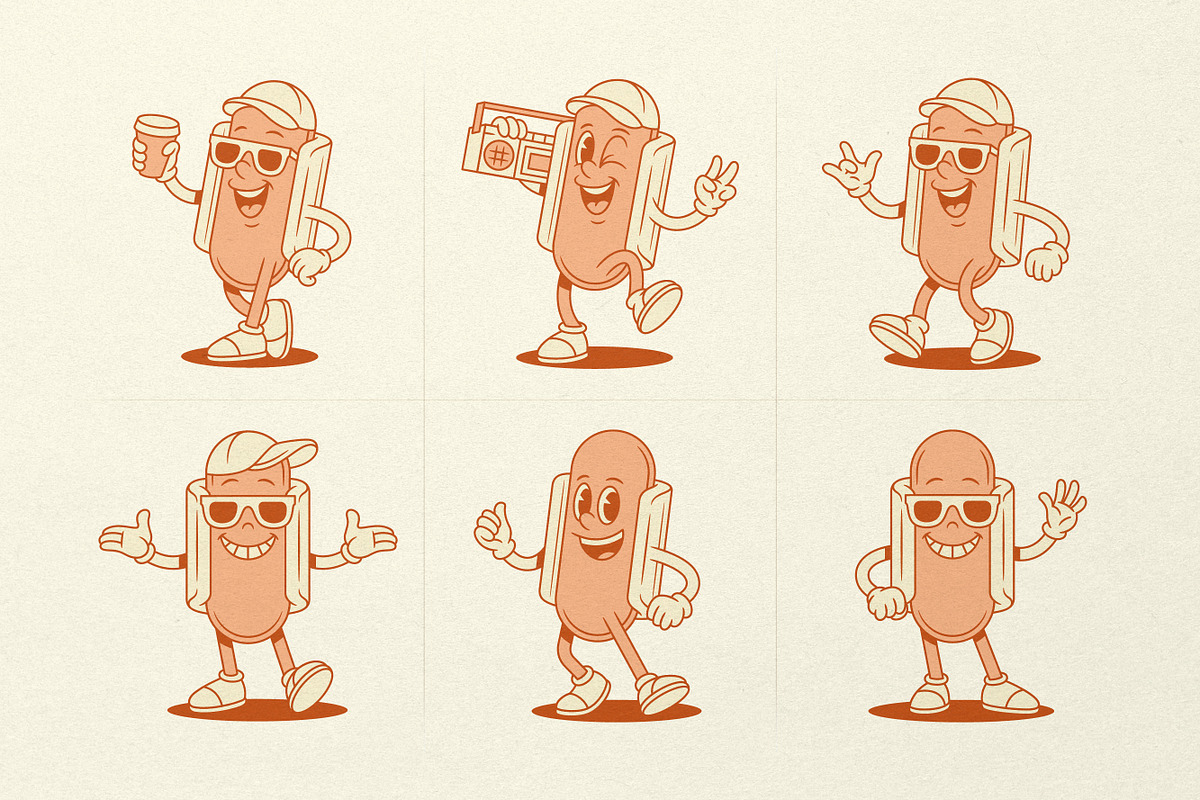 Hot Dog Cartoon Mascot Character, a Food Illustration by Vasya Kobelev (Photo 2 of 6)