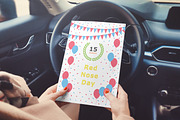 Red Nose Day - March 15, a Business Card Template by Textures & Backgrounds (Thumbnail 6 of 7)