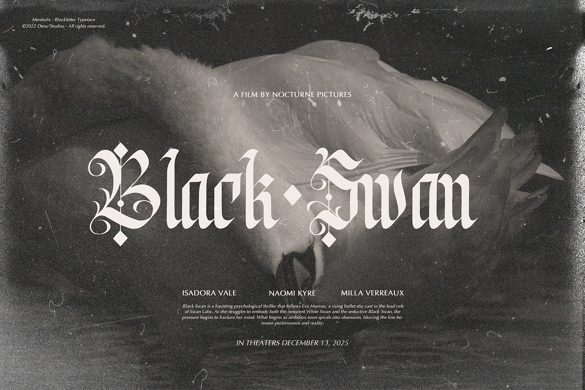 Menttalis | Blackletter Typeface, a Blackletter Font by Denustudios (Photo 2 of 12)