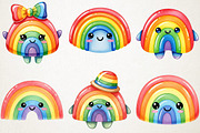 Cute Rainbow Character Clipart, an Illustration by RobertsArt (Thumbnail 7 of 7)