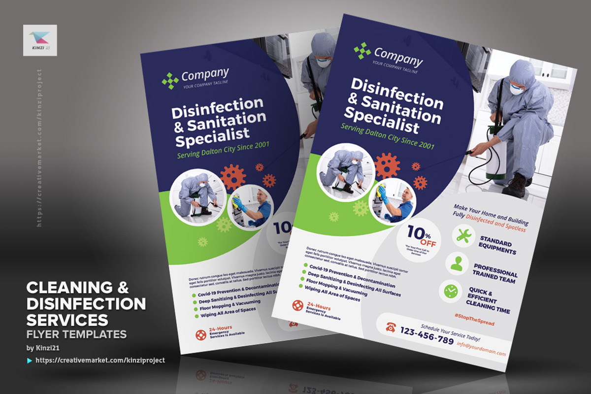 Cleaning & Disinfection Flyers, a Flyer Template by kinzi21 (Photo 4 of 4)
