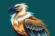 Majestic vulture perched on a branch, an Animal Illustration by SouravDesign (Thumbnail 2 of 3)