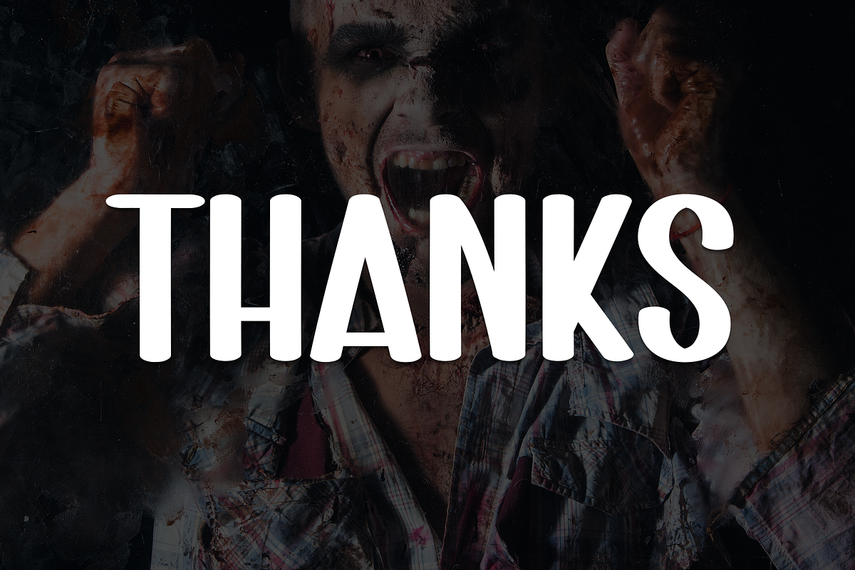 Zombie Screams | Script Font, a Script Font by Scratchones (Photo 8 of 8)