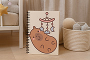 Capybara Sleep Clipart Set, an Animal Illustration by Palau (Thumbnail 6 of 10)