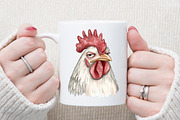 Halloween Rooster Ghost Clipart, an Illustration by Sublimation Artist (Thumbnail 5 of 6)