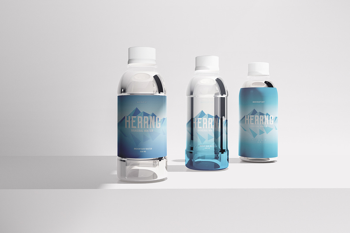 Mineral Water Bottle Mockup Set, a Packaging Mockup by Mirachma Project (Photo 6 of 8)