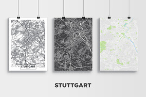 5 Maps Of Germany Cities Set 2