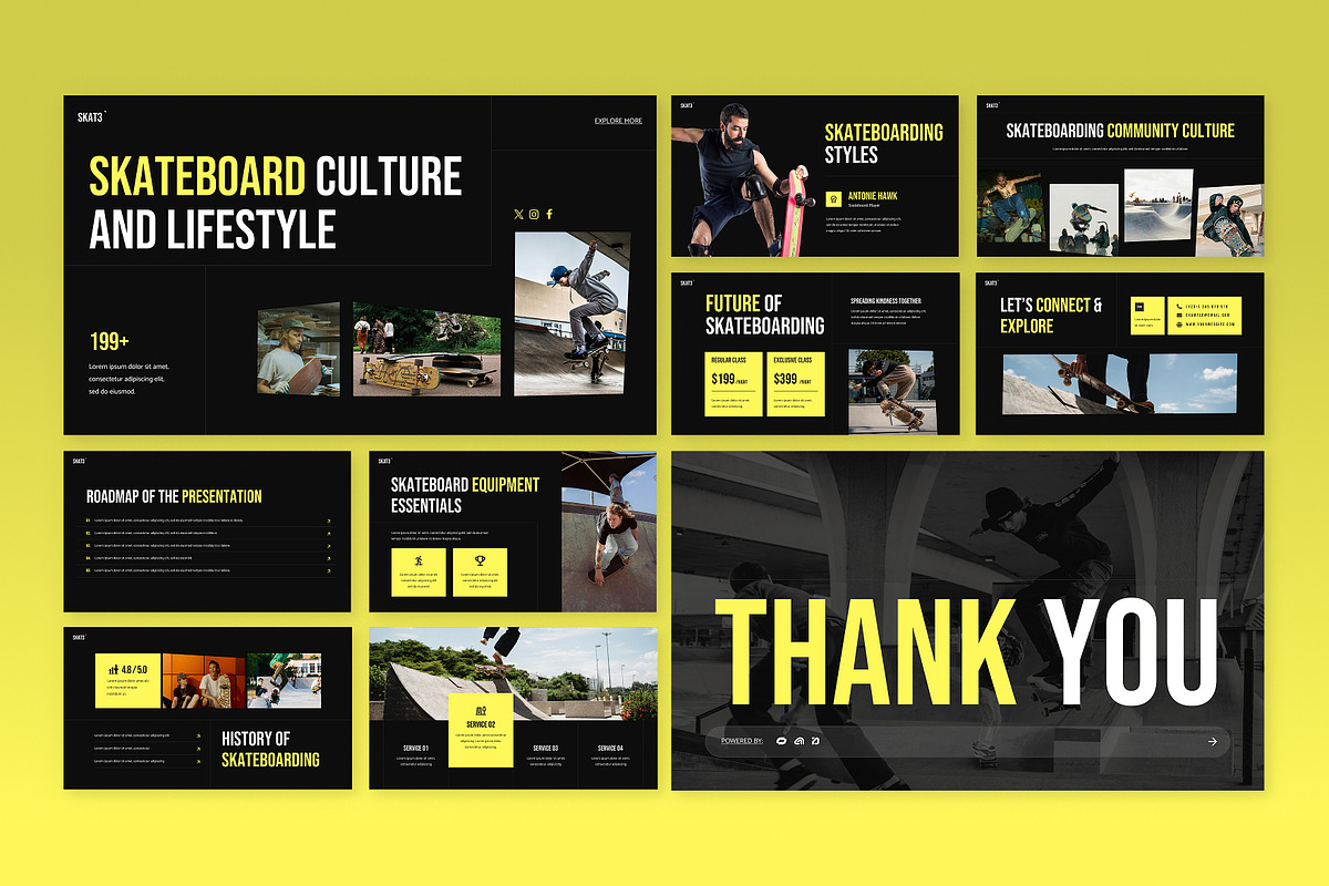 Extreme Sports Club PowerPoint, a Presentation Template by Antstheme