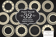 Cream Lace Frames Clipart & Vectors, an Illustration by Amanda Ilkov (Thumbnail 2 of 5)