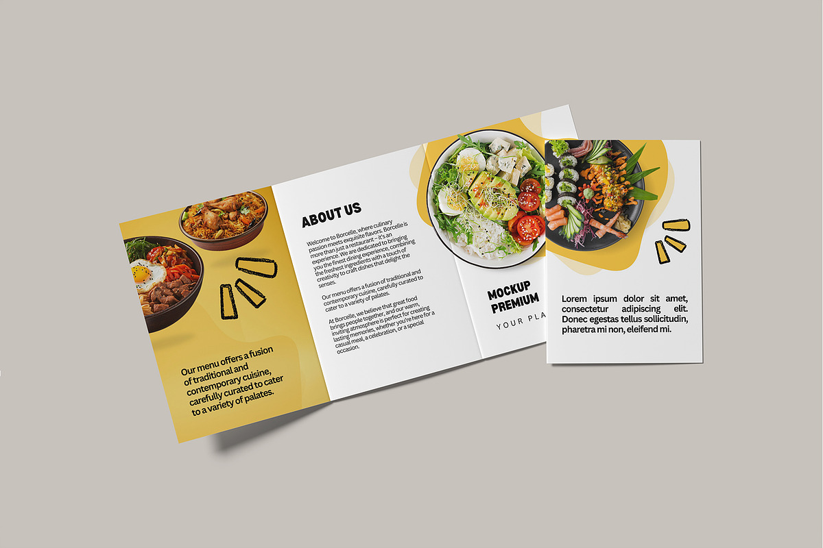 A5 Trifold Brochure Mockup, a Brochure Template by lamorastudio (Photo 4 of 11)