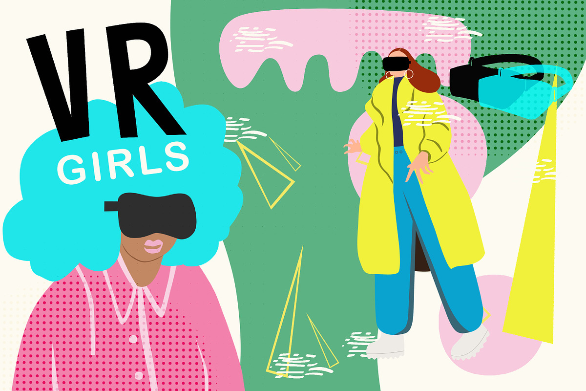 VR GIRLS WOMEN IN TECH ILLUSTRATIONS, a Technology Illustration by Jill Adams (Photo 1 of 11)