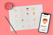 Coronavirus | 16 Flat Icons Set, an Icon by Alex Blogoodf (Thumbnail 5 of 12)