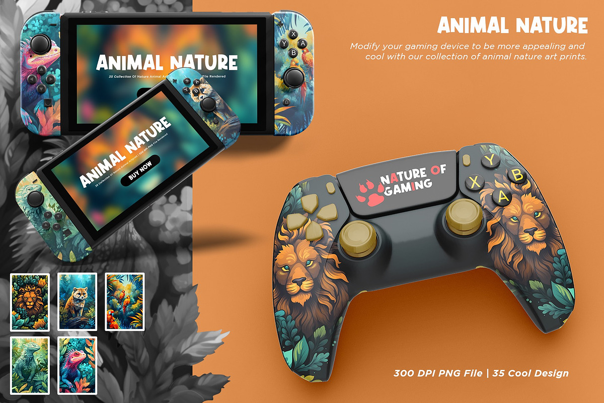 Wild Animal in Tropical Jungle Art, a Wallpaper Graphic by Vibrand Studio (Photo 2 of 10)