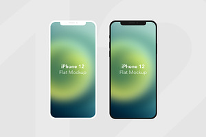 iPhone 12 Flat Mockup