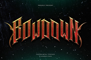 Bowdown | Metal Font