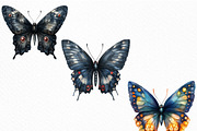 Watercolor Halloween Butterfly PNG, an Illustration by Craft Nest (Thumbnail 5 of 6)