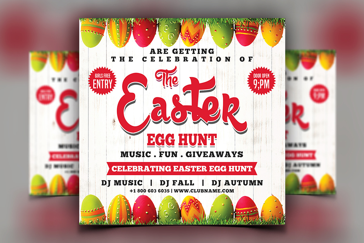Easter Egg Hunt Flyer, a Flyer Template by AfzaalGraphics (Photo 1 of 2)